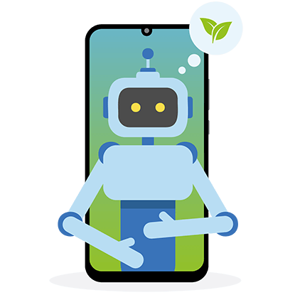 An illustration about using AI responsibly.